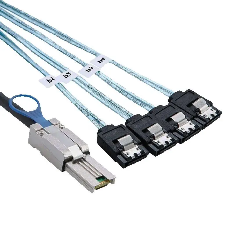 

Mini SAS SFF-8088 — 4 7-контактных кабеля SATA с защелкой, внешний SFF8088, 26-контактный разветвитель жесткого диска SATA, преобразователь мишени/задней платы