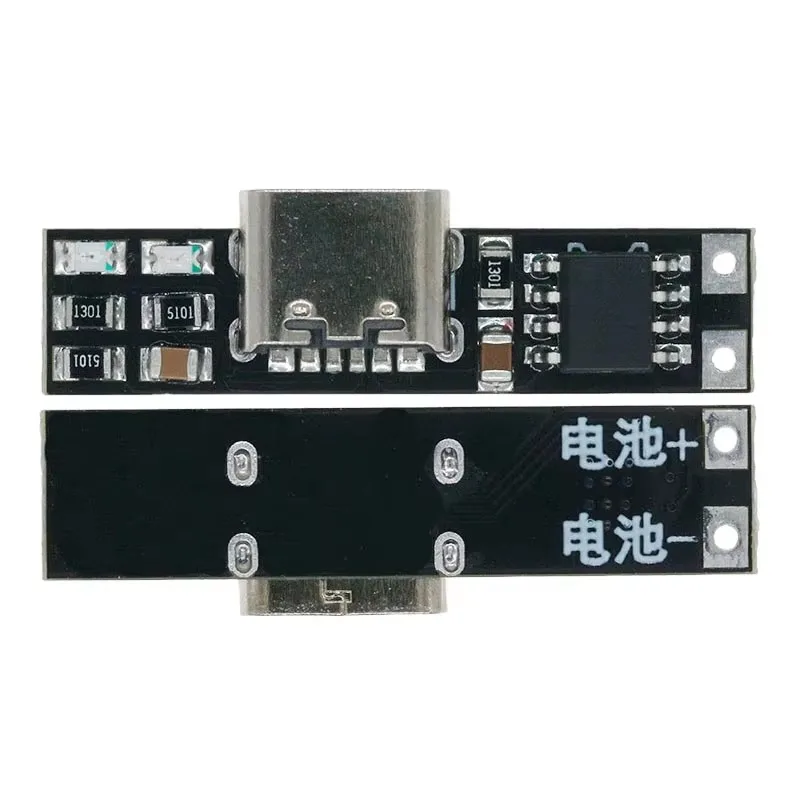 لوحة شحن بطارية ليثيوم ثلاثية صغيرة جدًا ضيقة للغاية 3.7 فولت من Quason 1A 4.2 فولت وحدة شاحن واجهة من النوع C