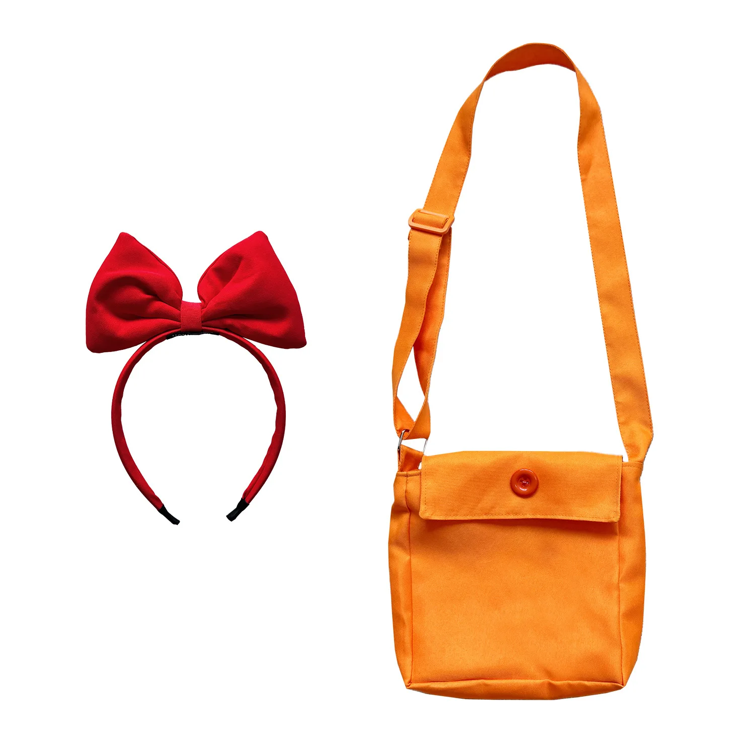 Cloth bag props backpack messenger bag cos home emergency, orange bag, messenger bag children's two-dimensional messenger bag