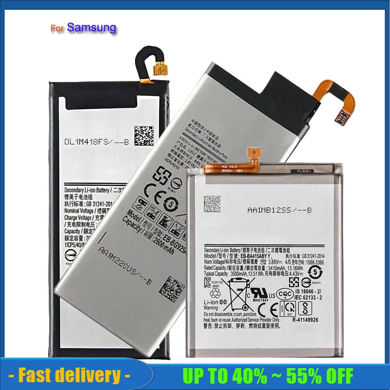 Replacement Mobile Phone Battery For Samsung Galaxy S10 S9 S8 Plus S3 S4 S5 S6 S7 Edge i9300 i9500 i9505 G900F G920F G930F