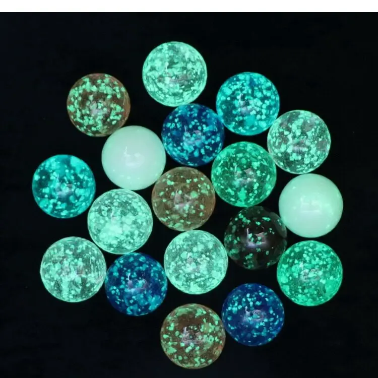 Luminous Glass Balls 16mm 20mm 22mm 25mm 30mm Colored Glass Marble Beads DIY Decorative Props