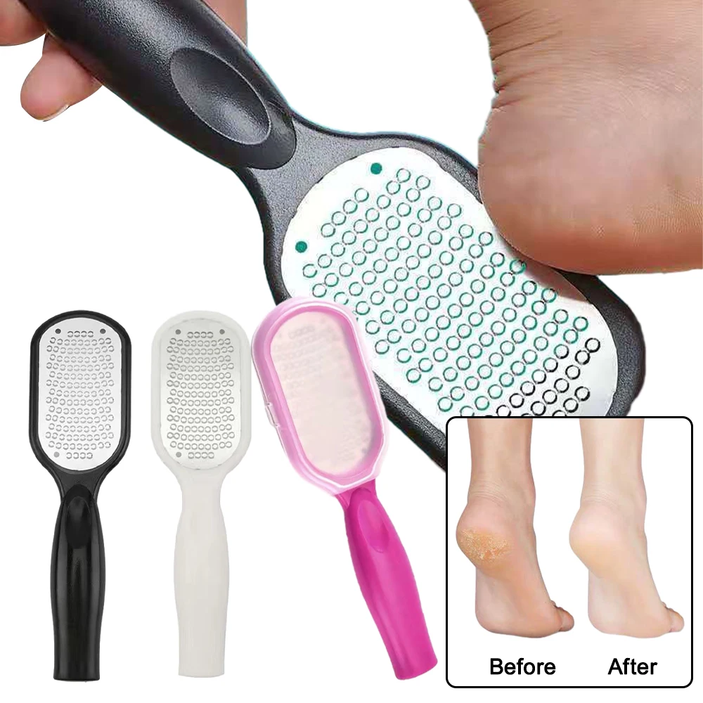 

2pcs Foot File Scraper Callus Remover Feet Steel Pedicure Tools Foot Corn Removal Dead Skin Remover Foot Exfoliating Care Tool