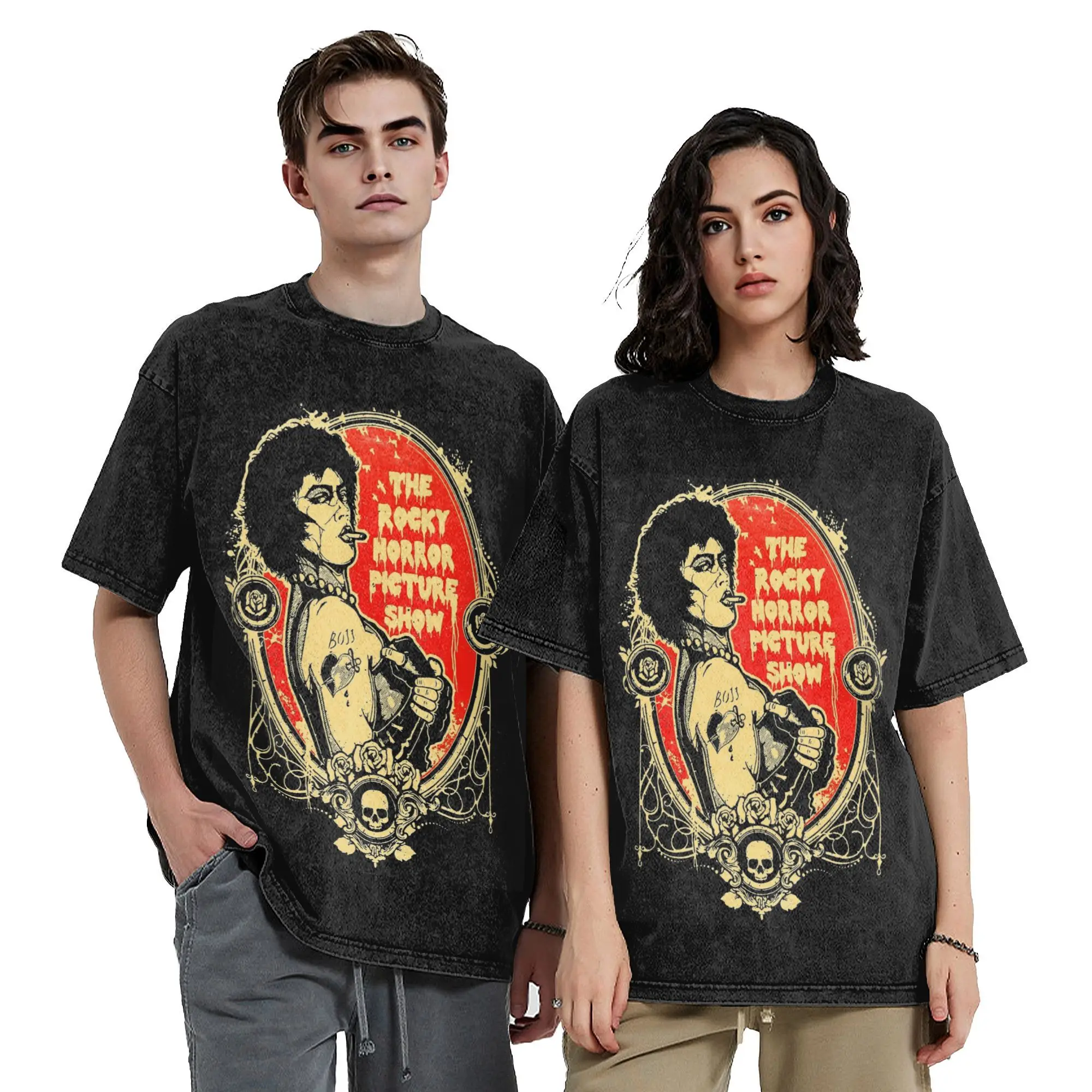 Women Men The Rockys Horror Picture movie T Shirt Graphic Printed Washed Cotton  Casual T-Shirts