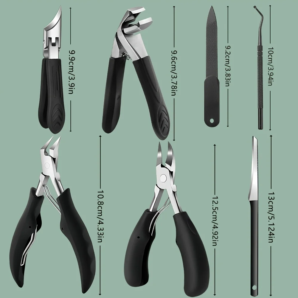 1/7pcs Professional Heavy Duty Nail Care Tools for Ingrown And Toenails Classic Handle Ergonomic Stainless Steel Nail Clippers view 2