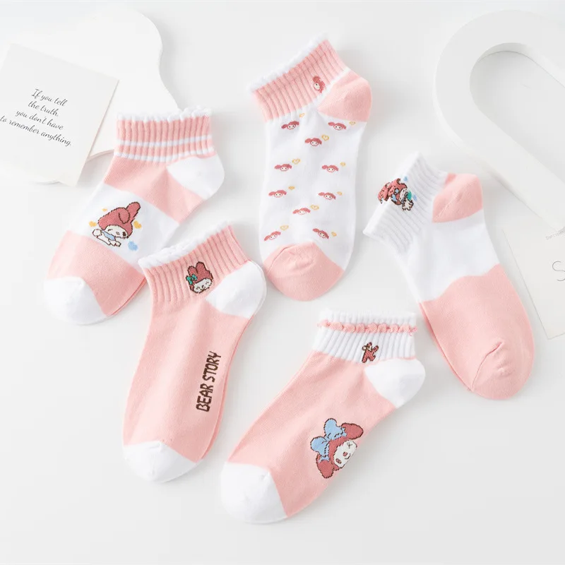 

Hello Kitty Socks For Girls Adult Socks Kawaii Sanrio Purin My Melody Cinnamoroll Accessory Socks