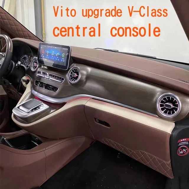 center console dashboard with 360 panoramic navigation Interior modification Vito w447 upgrade to V260 V-Class /center control