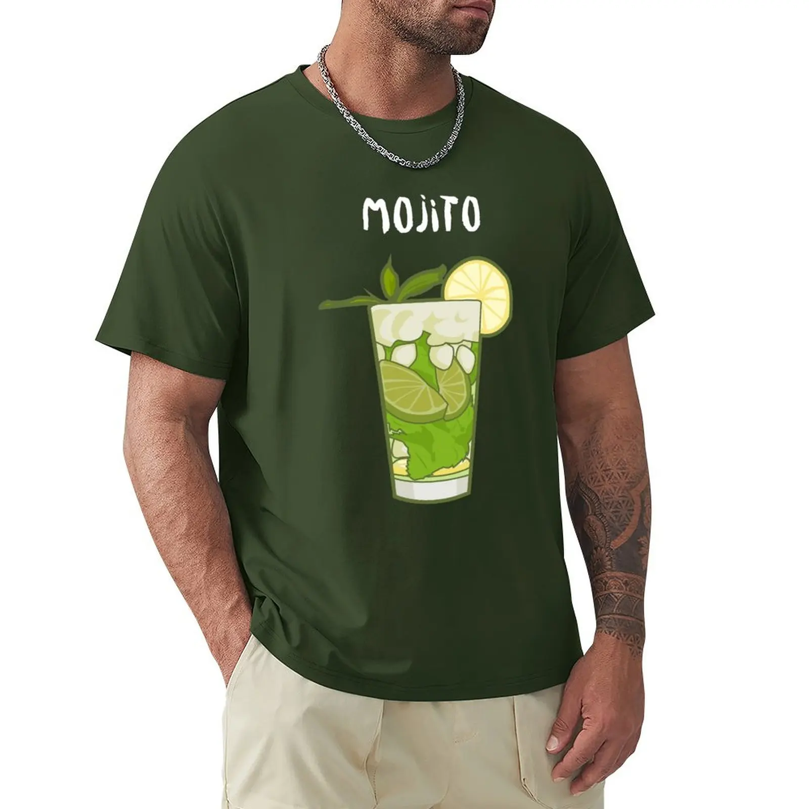 Mojito (typo) T-Shirt sports fans blanks boys whites mens vintage t shirts