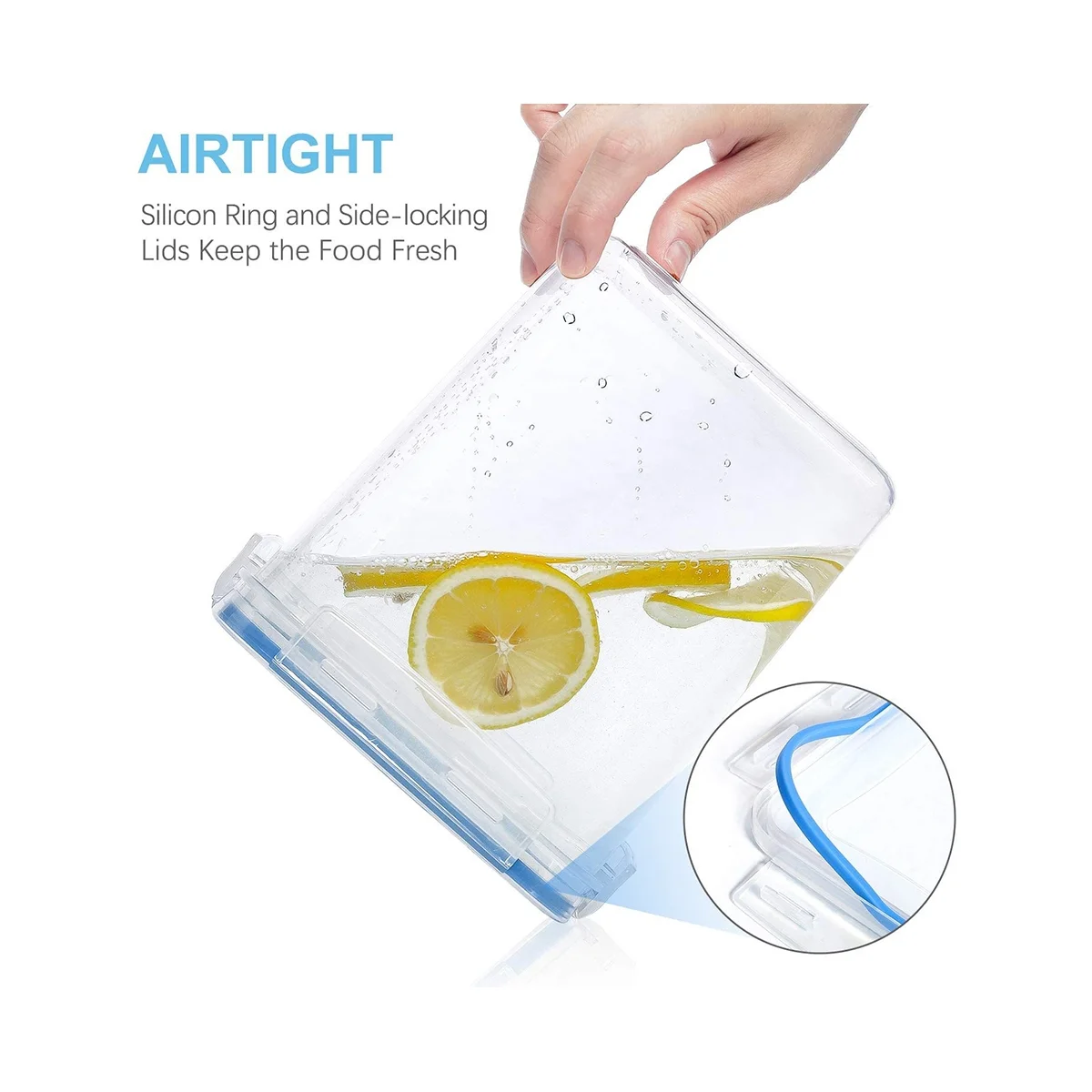 밀가루 및 설탕 용기, 밀폐 주방 및 식료품 저장실, 검은색 대량 식품 보관, 각 6.5 리터