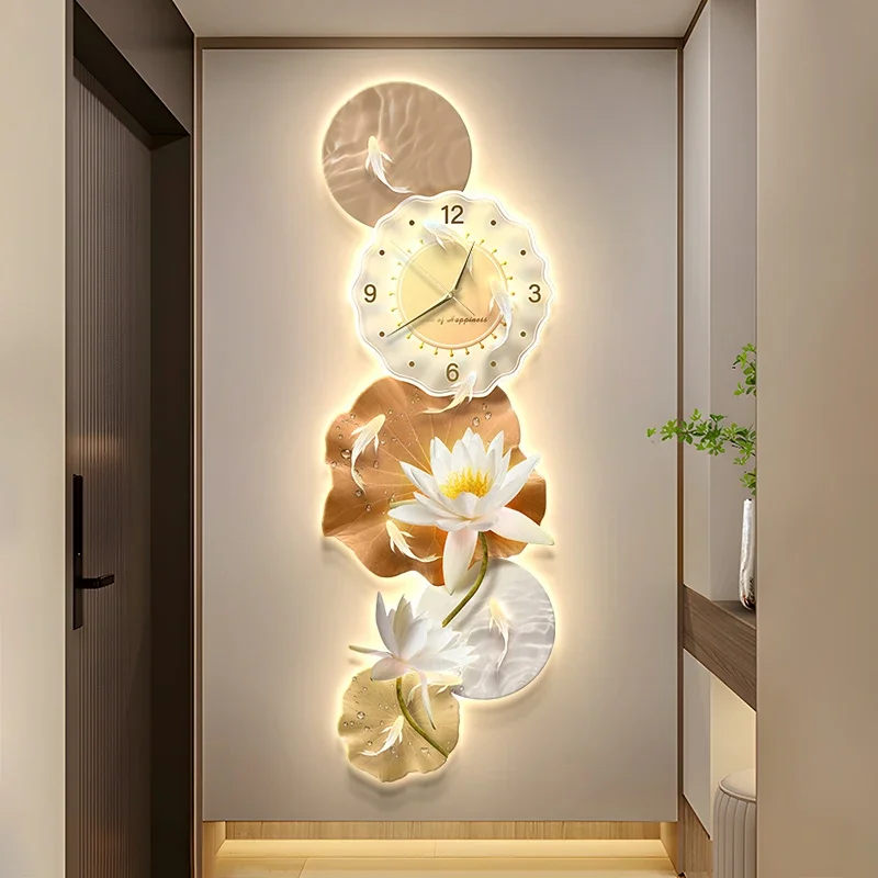 

Silent Led Wall Clocks Simple Luxury Creative Modern Living Room Wall Watch Restaurant Nordic Reloj De Pared Home Decoration