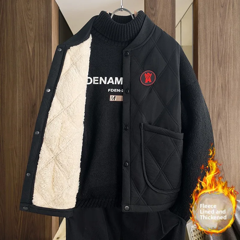 سترة داخلية دافئة مبطنة بالصوف للفتيان المراهقين، ضرورية للزي المدرسي، مناسبة لطلاب المدارس الثانوية في الخريف والشتاء، مصنوع... #5