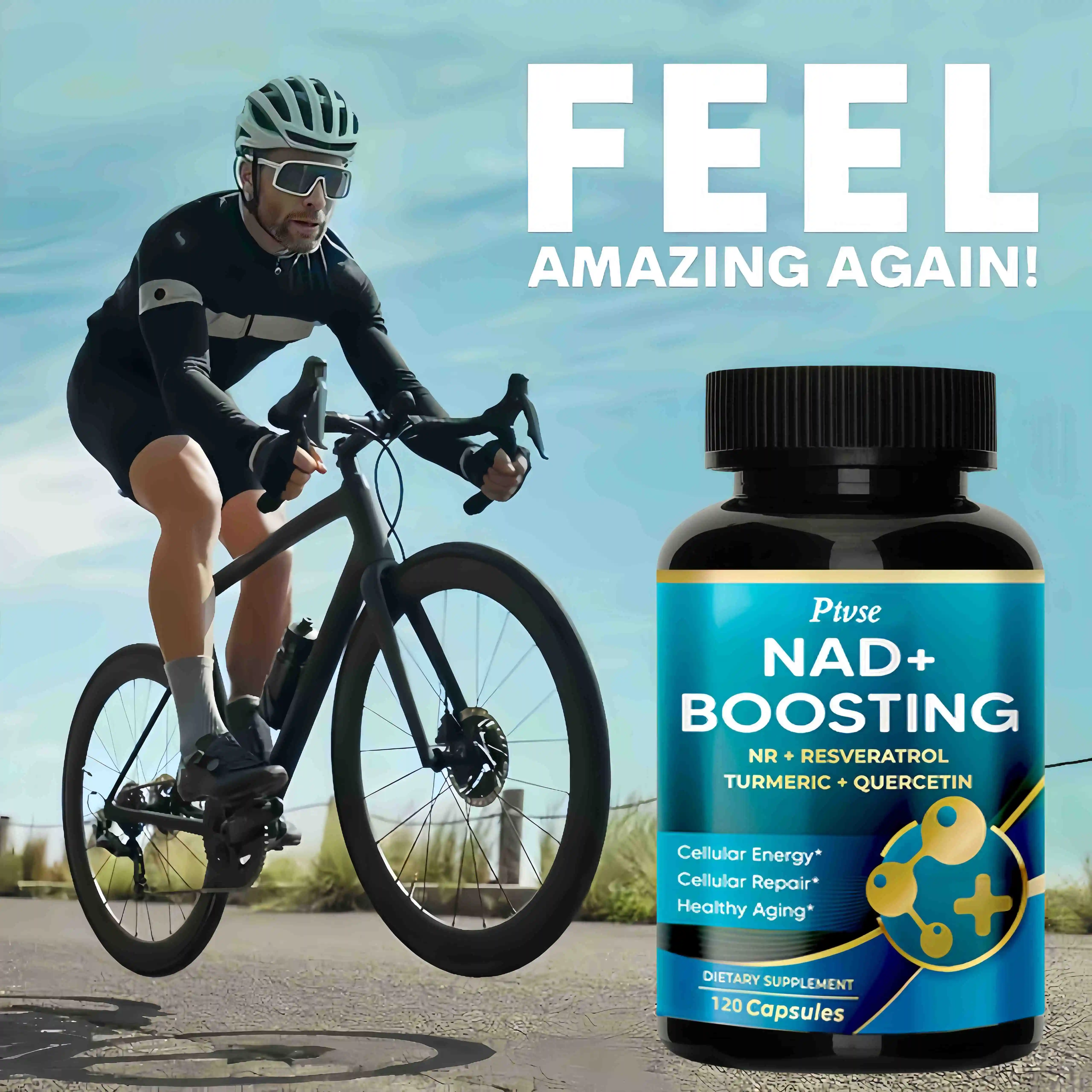 NAD+Enhanced 16550mg - x12 Strength NR+Resveratrol Turmeric+Quercetin - Cellular Energy, Cellular Repair, Healthy Aging