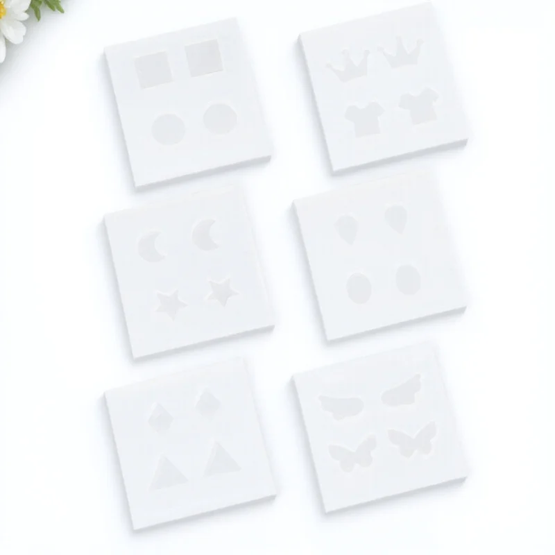 

6Pcs Crystal Epoxy Mold Silicone DIY for Earrings Small Pendants Making Handmade Jewelry Craft Hanging Ornament Art Crafting