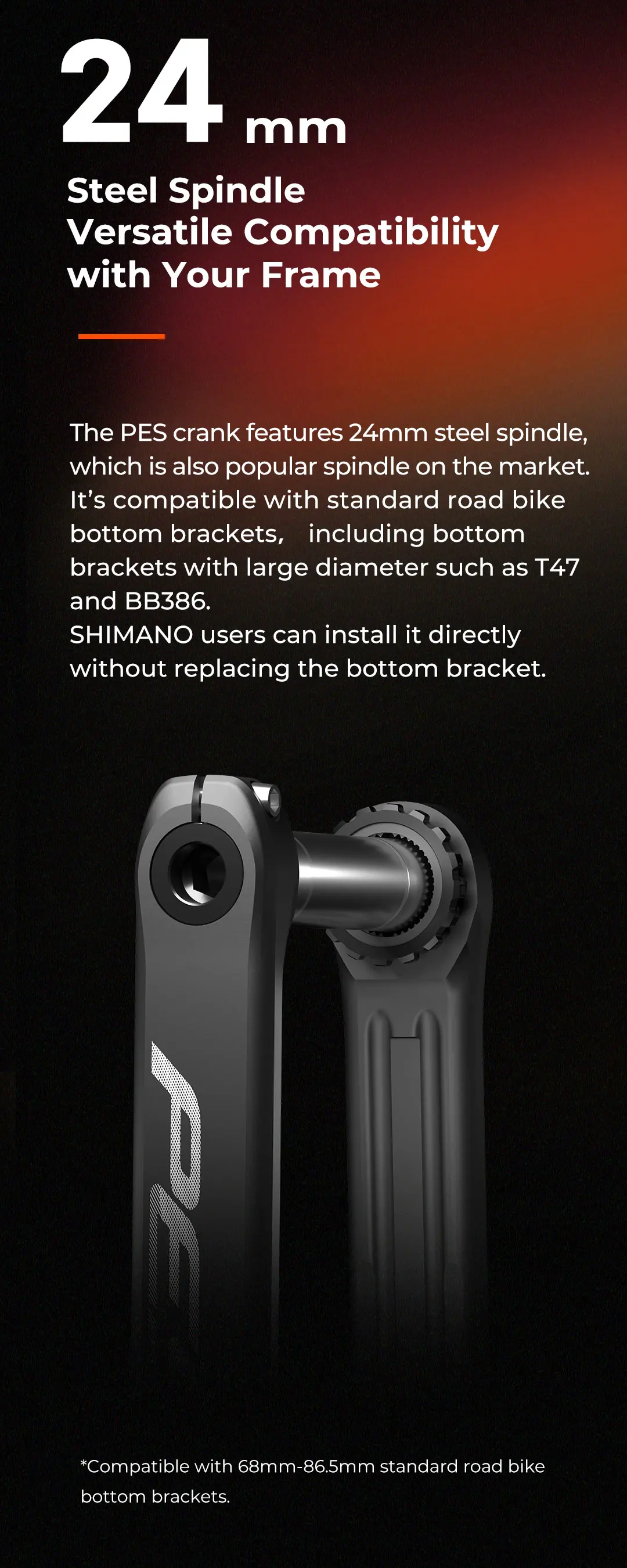 Magene PES Kurbelgarnitur P515 Leistungsmesser 4 Bolzen 110 BCD 24 mm Trittfrequenzpedal Balance Anti-Stahl-Spindelkettenblatt für Shimano/SRAM – Detail 8