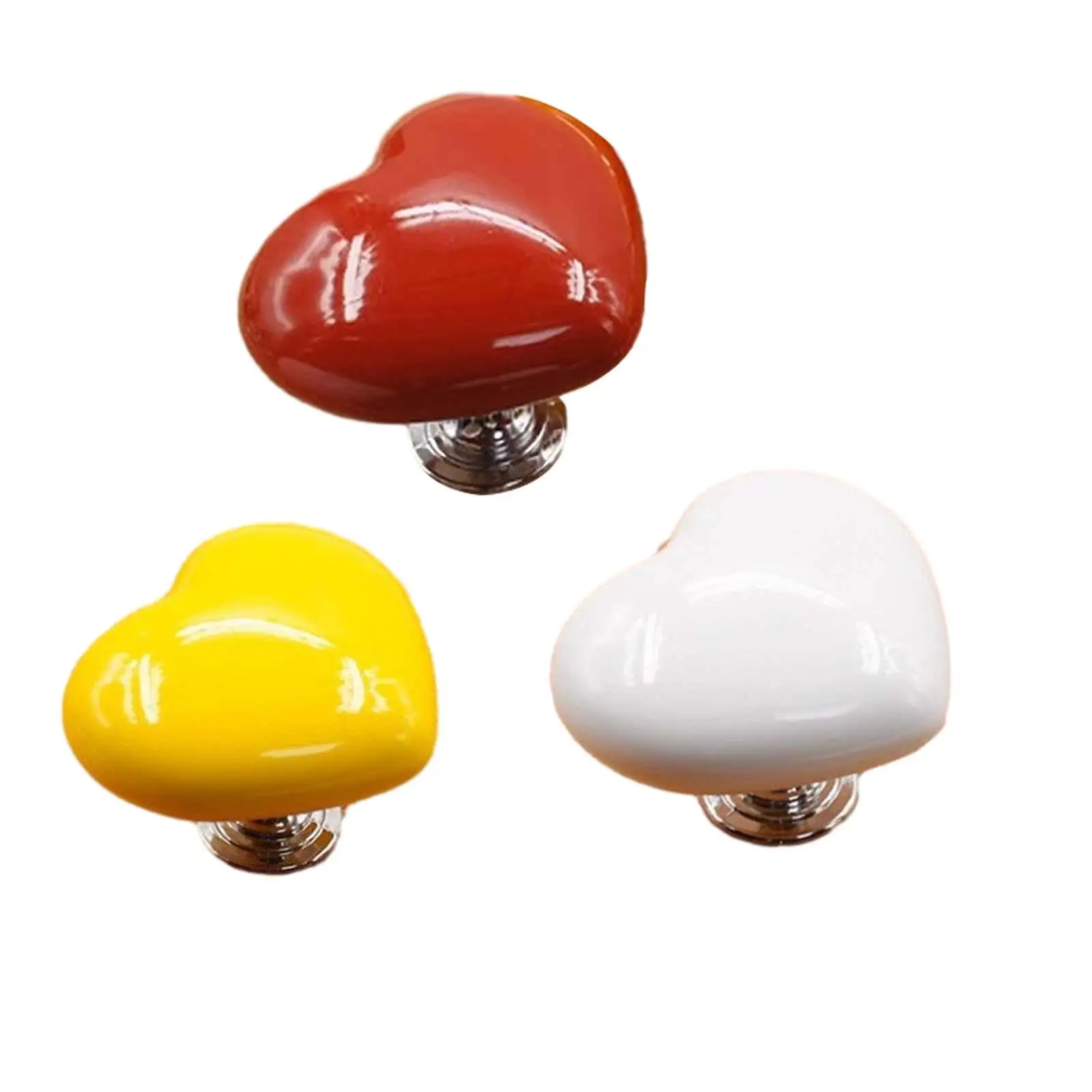 3x Heart Shaped Toilet Press Button Functional Unique Creative Toilet Flush Button for Hotel Toilet Room Home Lavatory Bathroom