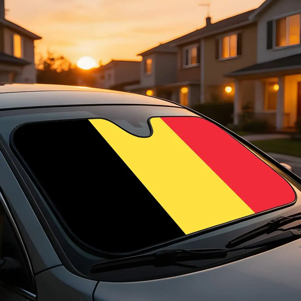 

Солнцезащитный козырек для автомобиля, универсальный, полное покрытие, защита от тепла и УФ-излучения, антивозрастной эффект, флаг Бельгии