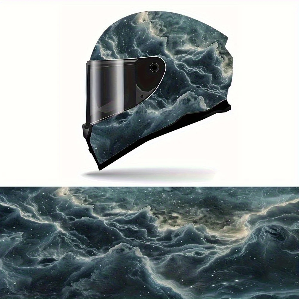 

Fantasy Starry Sky Full Face Helmet Vinyl Wrap Sticker - Durable PVC Artistic Graphic Decal，Waterproof & Scratch-resistant，Motor