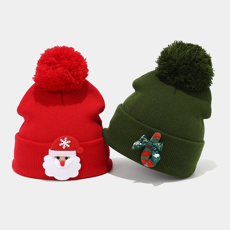

Trendy Creative Christmas Hat Snowman Winter Warm Color Knitted Cap New Year Xmas Party Decor Christmas Tree Snowman Adults Hats