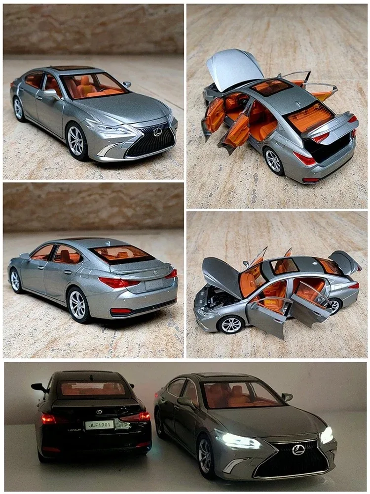 1:24 LEXUS LX570 SUV ES300 LM300H Alloy Car Model Diecasts Metal Toy Car Collection Sound Light Simulation Childrens Toy Gift