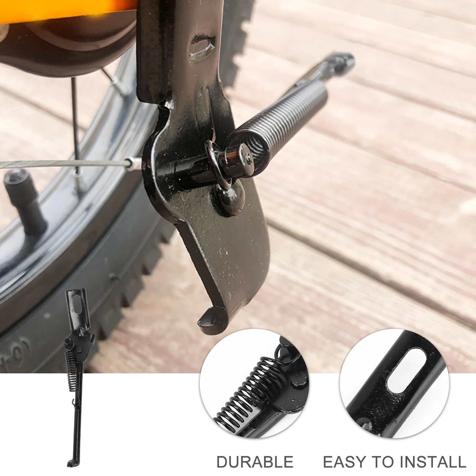 

18 Inch Bike Kickstand Rear Side Single-Sided Support Non-Slip Durable Safety Easy Install Stand Bike Kickstand