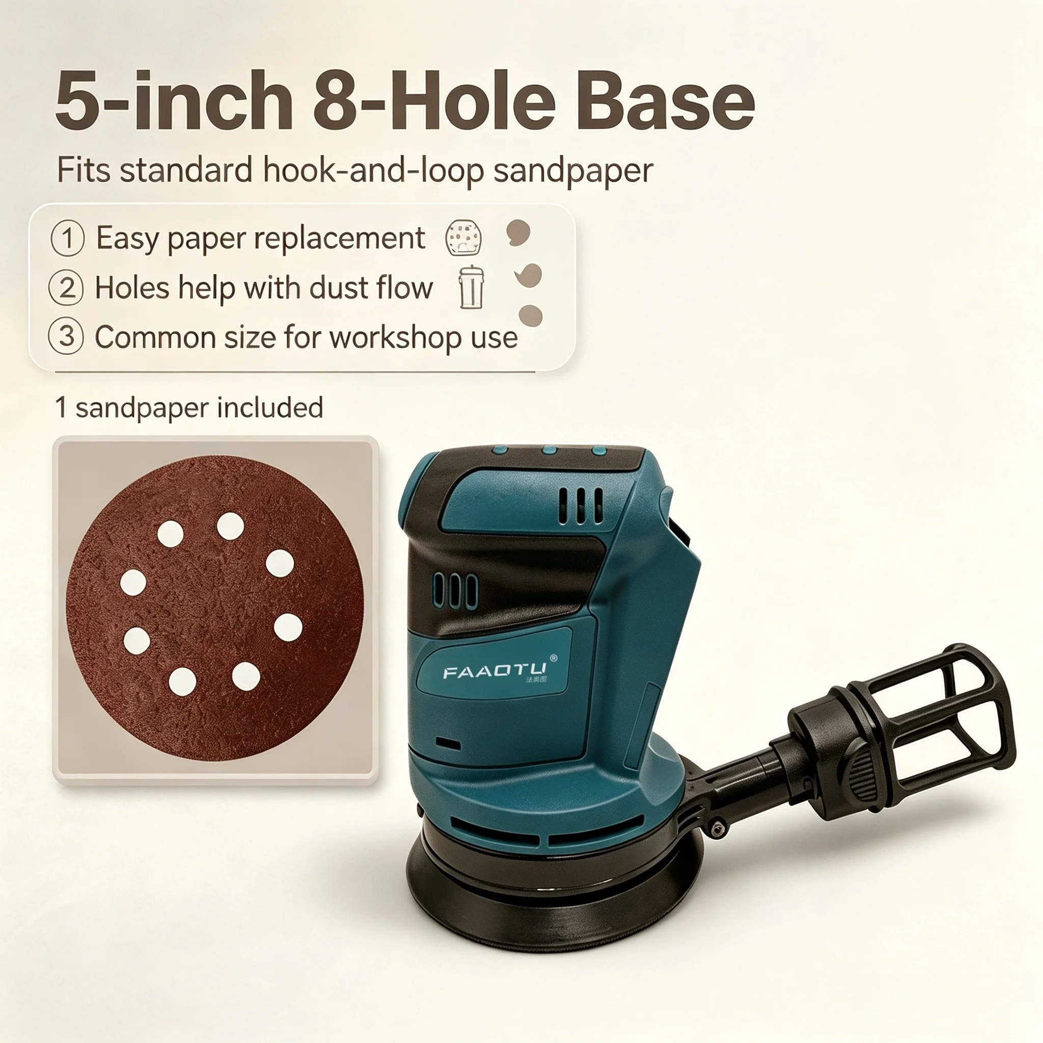 FAAOTU Ponceuse orbitale aléat - Random Orbital Sander avis et prix