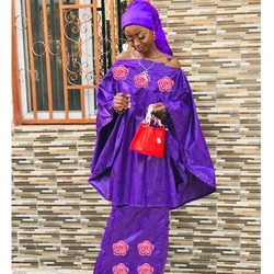 Ricamo bacino Riche Femme Set abiti per le donne africane di alta qualità Bazin Riche Dashiki Wedding Party Robe abbigliamento stampato