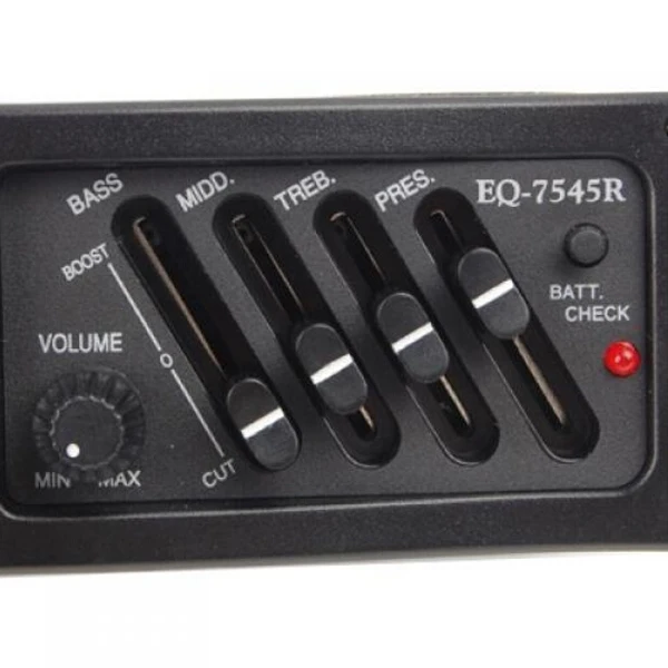 

Folk Guitar Amplifier Equalizer 4 Band Preamp Piezo Pickup Electric Box Acoustic