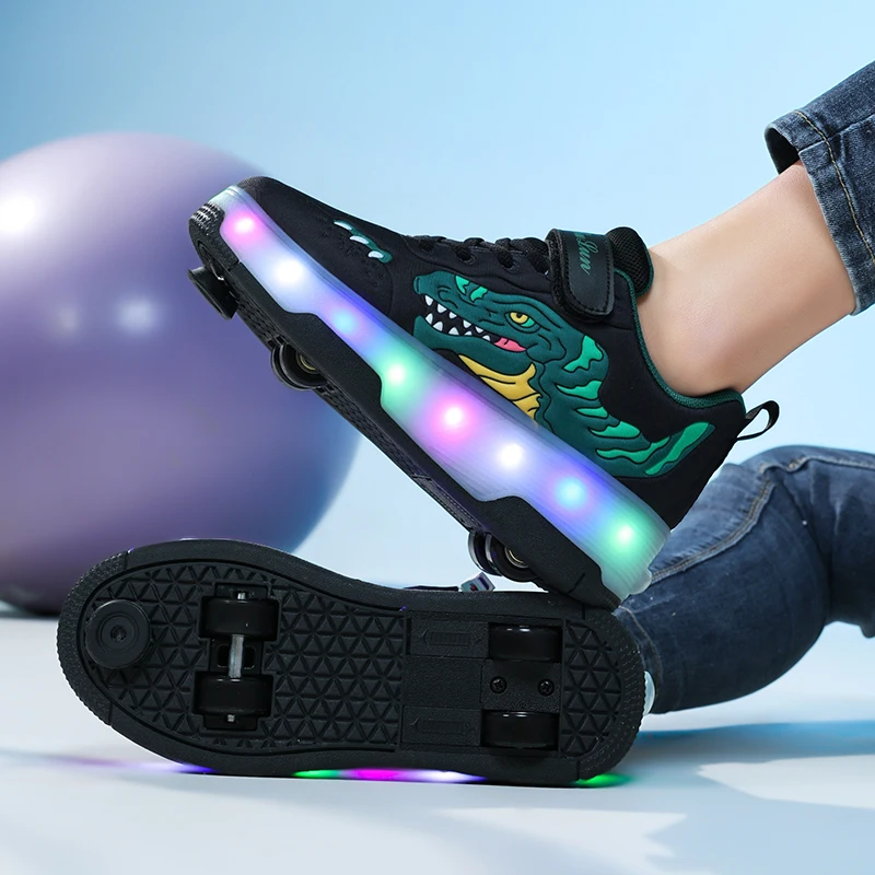 

Roller Sneakers for Teens (Students): Lightweight Wheeled Sneakers, Boys' & Girls' Roller Skates for Commuting