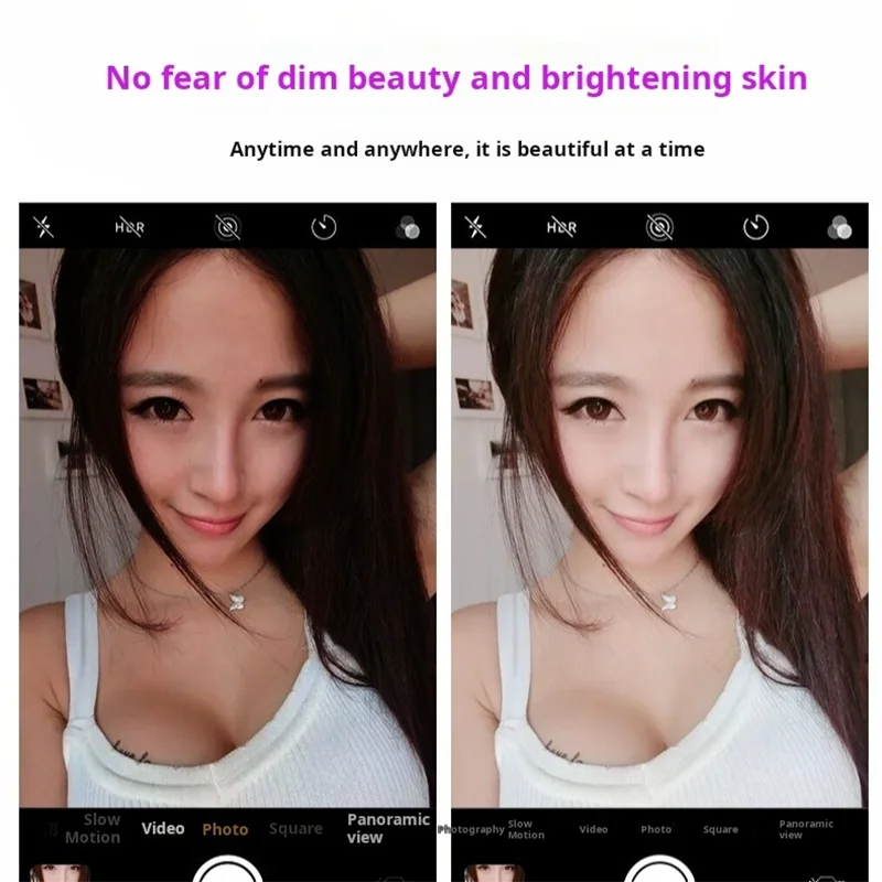 LED selfie fill light, mobile phone lens fill light, suitable for iPhone, Samsung, Xiaomi, Huawei mobile phone selfie fill light