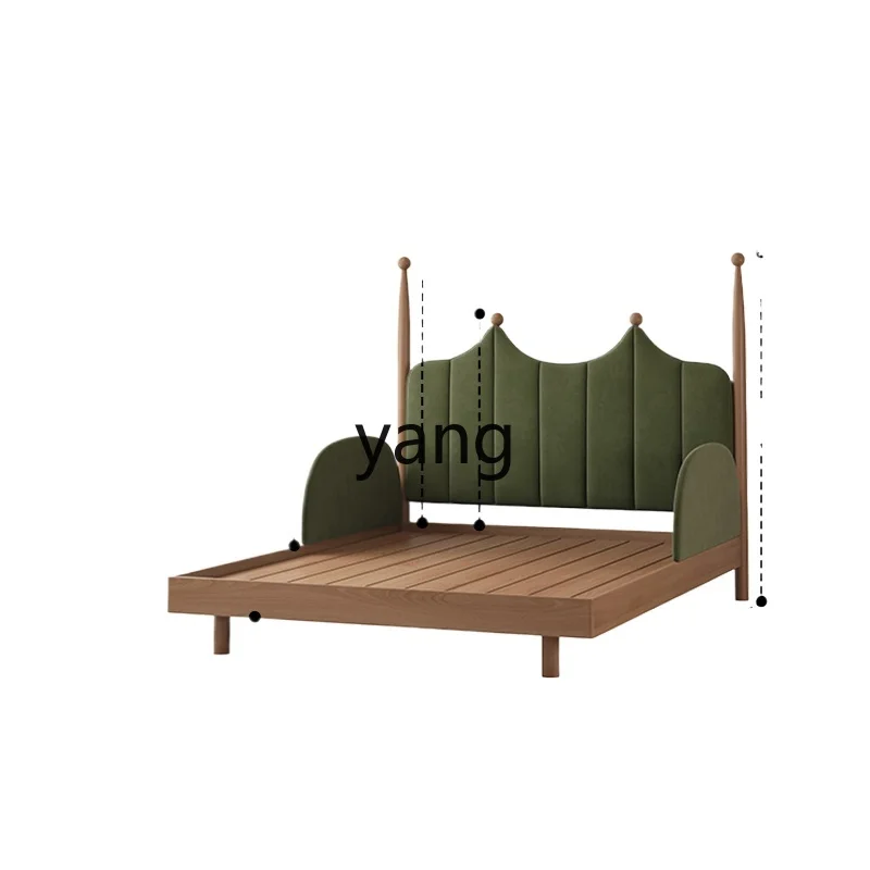 

LMM1.2m 1.35m retractable bedroom girl ash wood bed solid wood bed