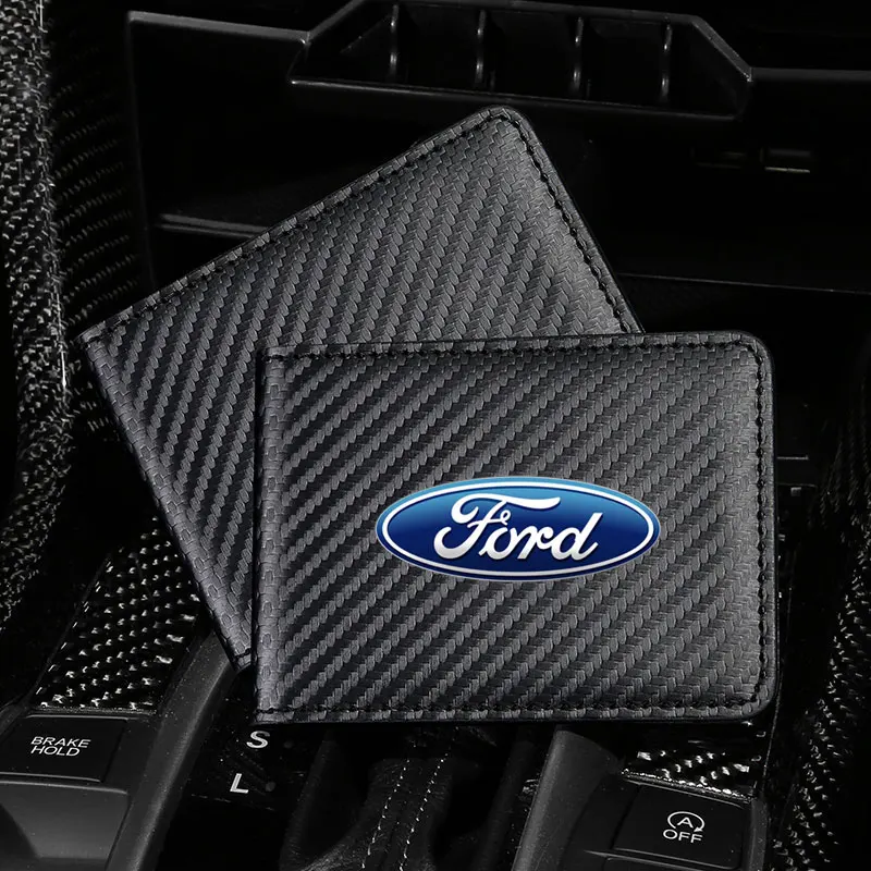 Ultra Thin Car Driver License Bag Driving Documents Card holder For Ford Ecosport Edge Figo Flex Focus Fusion Fiesta Accessories