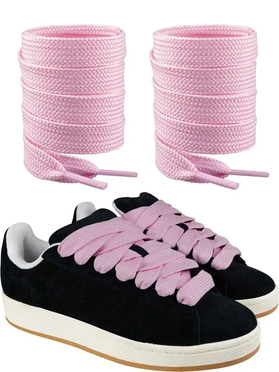 Neue dicke Polyester-Ersatzschnürsenkel, 20 mm breit, flache Schnürsenkel für Campus-Sneaker und Freizeitschuhe, klassische Baumwollseil-Flachschnürsenkel