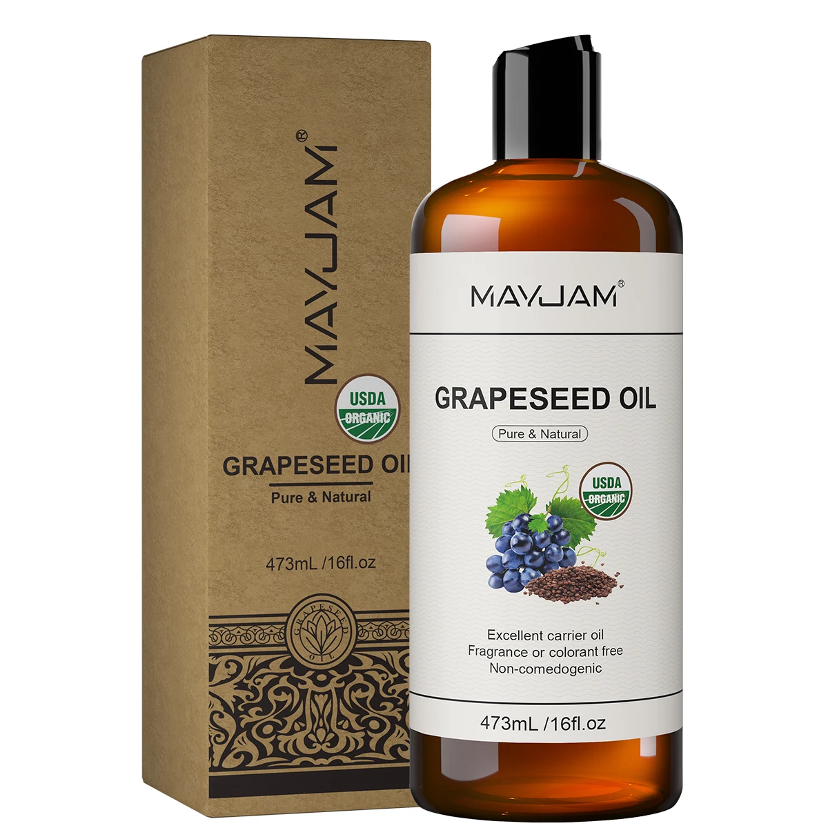 USDA Biologische Kokosolie voor Huid Gezichtshaar Koudgeperste Zoete Amandel Marokkaanse Argan Zonnebloemzaadolie voor Massage Hydrateren