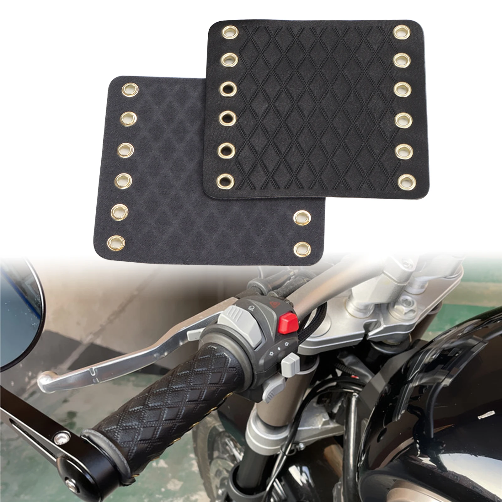 

Винтажный кожаный чехол на ручку мотоцикла, велосипеда, универсальный кожаный чехол на ручку, аксессуары для велоспорта, простая установка, протектор