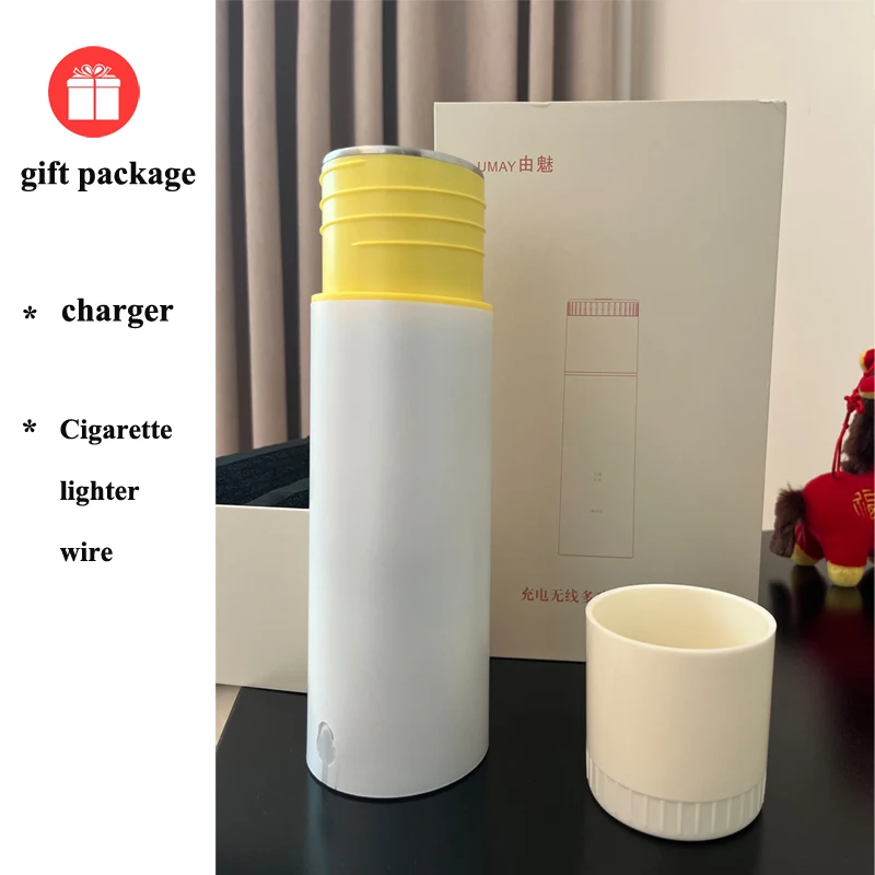 Travel Electric Kettle Rechargeable Fast Boiling Water Smart Heating Cup Cordless and 12V-24V Car Use Electric Coffee Mug