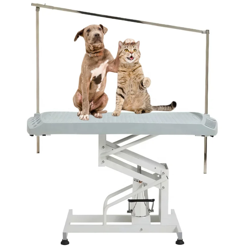 

！@USMILEPET Newly Designed Hydraulic Pet Grooming Table with Plastic Tabletop, Dog Grooming Table for Pet Salon