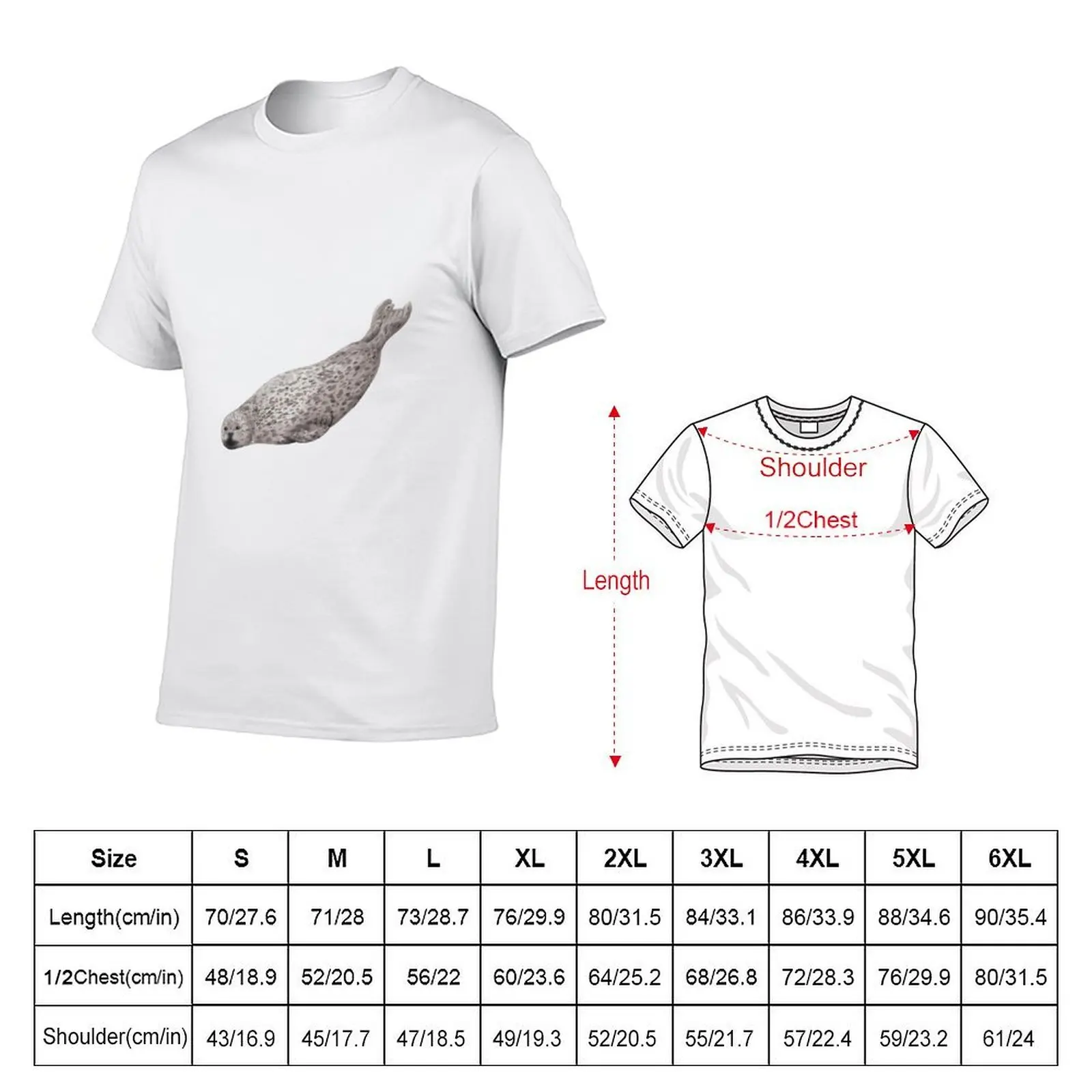 Harbour seal T-Shirt plus sizes Luxury man t shirts for men graphic
