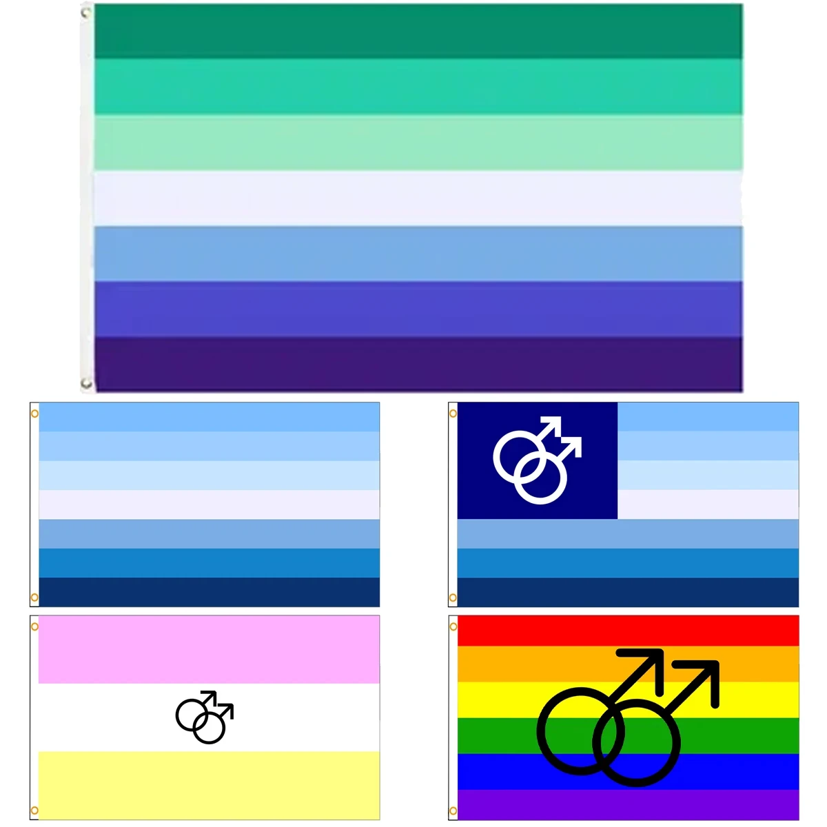 FLAGDOM  3x5Fts 90X150cm LGBT Blue Gay Man Transgender Pride Flag pansexual  pride  gay pride