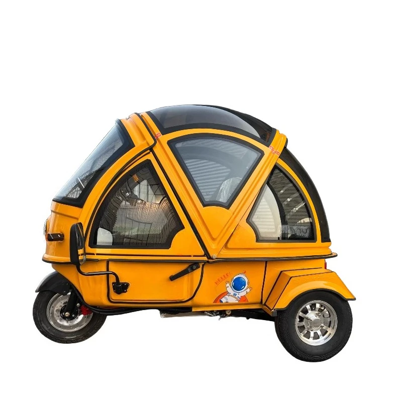 Fully enclosed mini Beetle pick-up and drop-off baby with shed adult license folding convertible electric tricycle