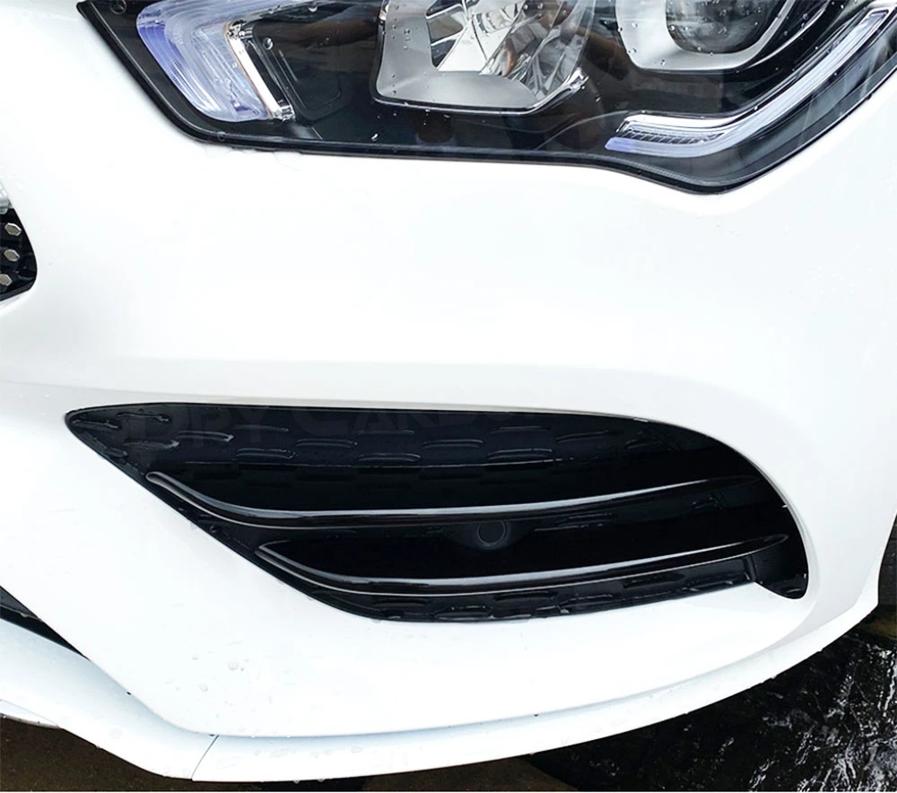 

4 шт. для Mercedes Benz W118 C118 CLA200 260 2020 + решетка переднего бампера, декоративная накладка, автомобильный хромированный аксессуар для стайлинга, противотуманная лампа