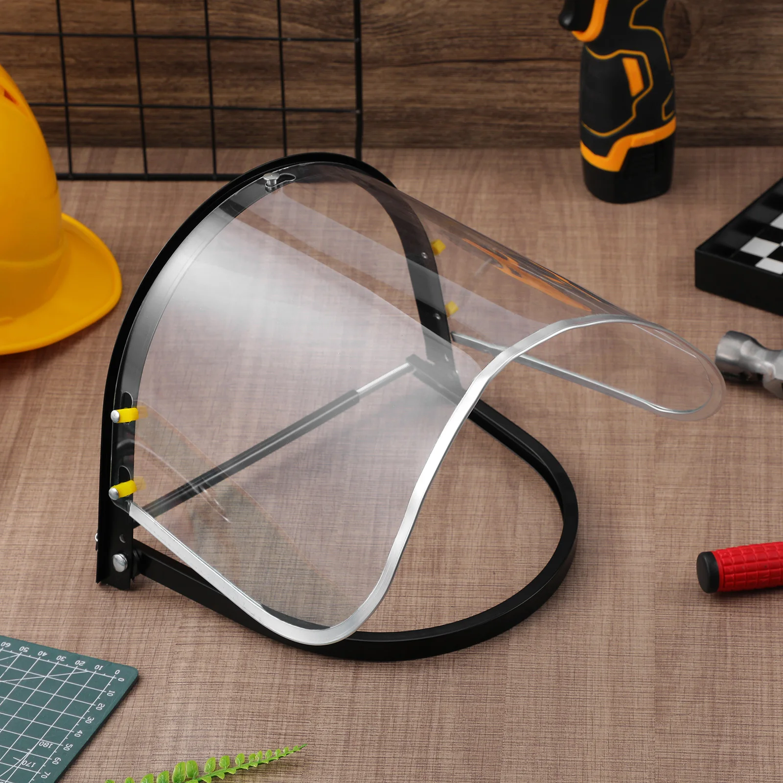 درع الوجه الشفاف للقبعة الصلبة المضادة للضباب قناع شفاف متعدد الوظائف طحن لحام حماية البناء