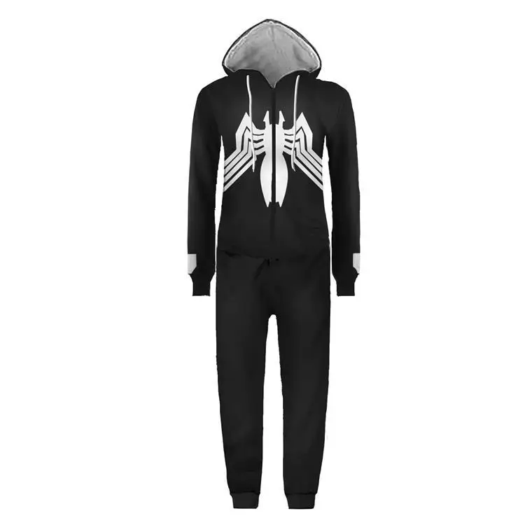 Spiderman Deadpool Jumpsuits Pajamas Cosplay Costumes Men Women Halloween Christmas Party Cartoon Sleepwear C68M153