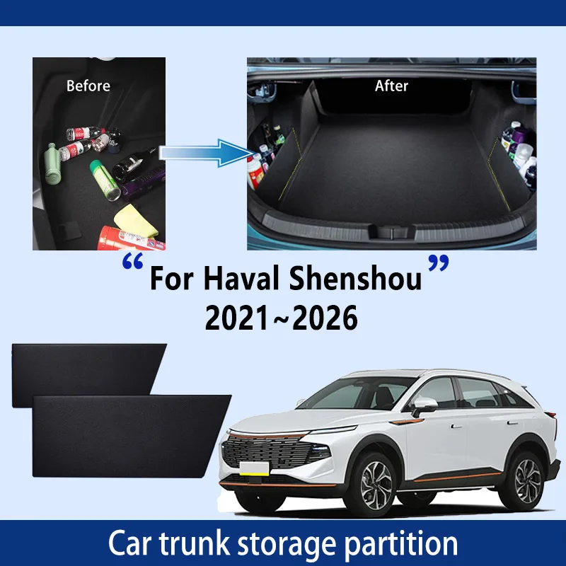 

Car Accessories For Haval Shenshou 2021~2026 2025 24 Trunk Storage Partition Multifunction Storage Auto Interior Parts Organizer