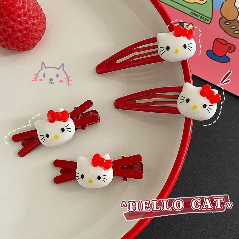 Hello kitty cartoon animation creative trend high-looking student versatile hair accessories hairpin clip personalized gift