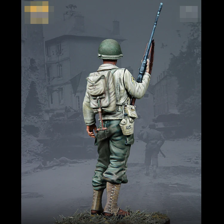 Figurine de Soldat GK en Résine, Kit Non Assemblé et Non Peint, Thème Militaire, WW2 Bar Gunner, 1/35