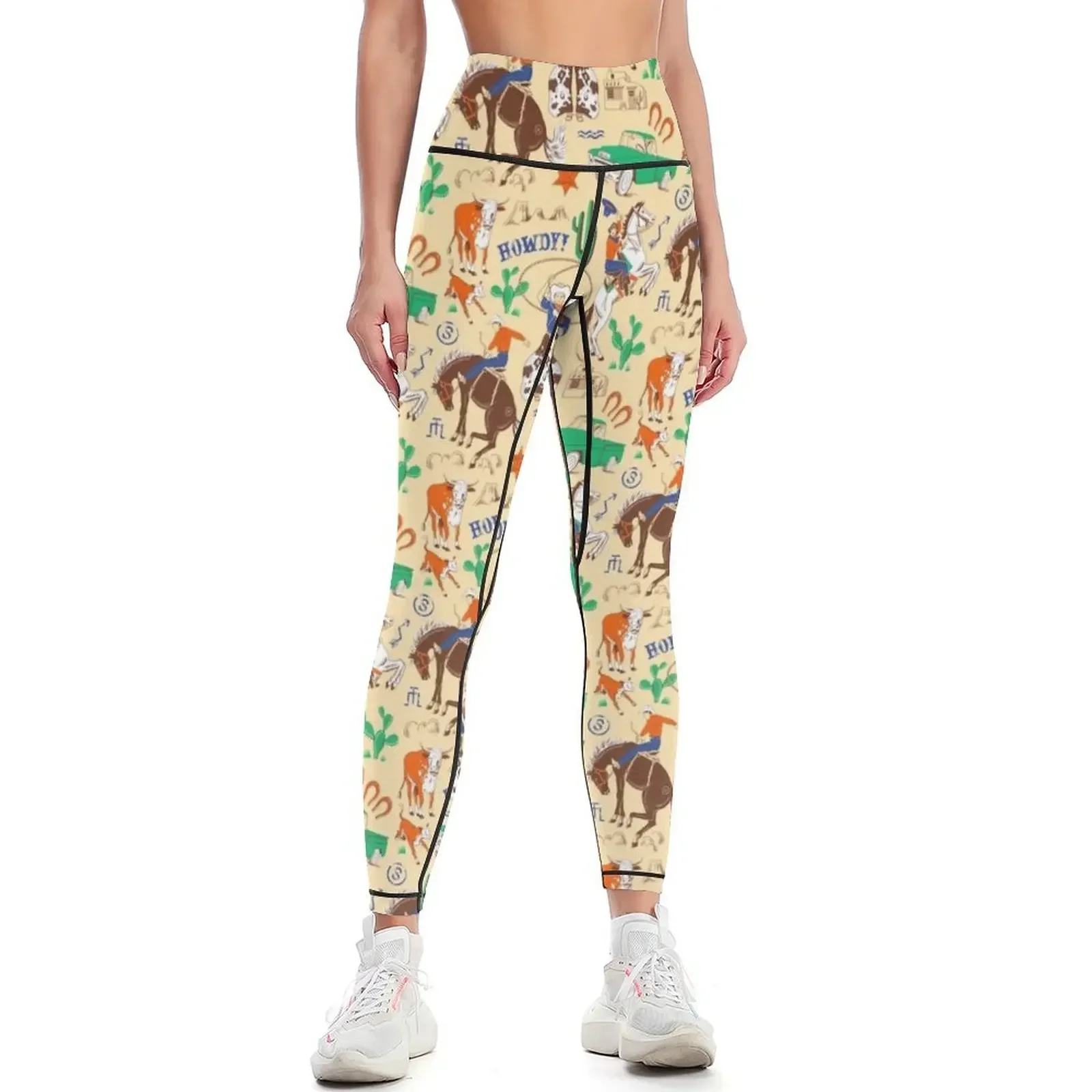 

Howdy! Leggings Legging sport Women's tights trousers flared Womens Leggings