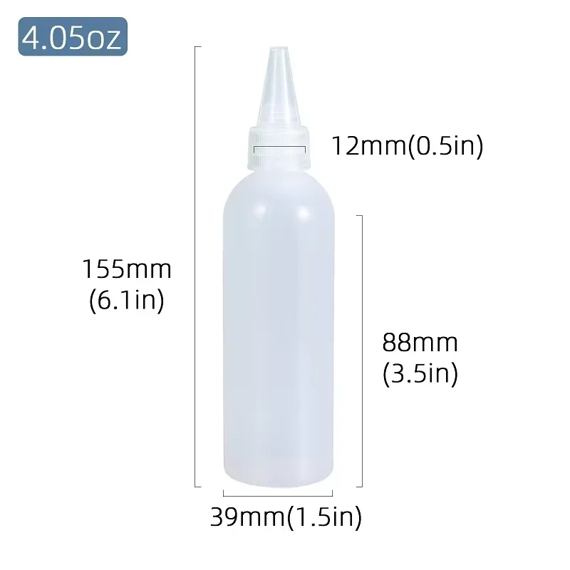 10PCS,30/60/100/120ML Squeeze Bottle for Sauce Plastic Squirt Container Refillable Bottle with Cap for Kitchen Glue Container