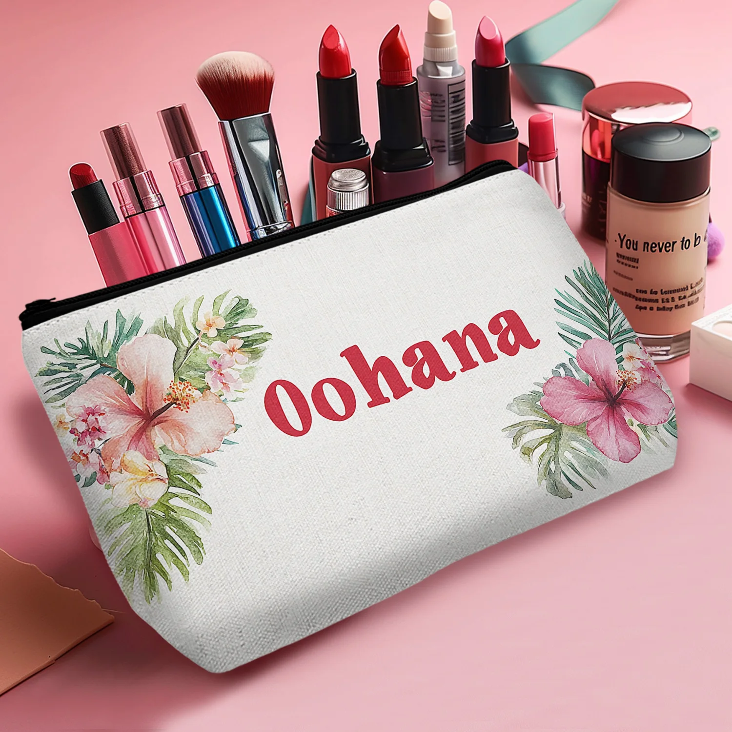 1 Pc Gifts Hawaiian Souvenirs Hawaiian Gifts For Women Hawaiian Tropic Ohana Makeup Bag Appreciation Gifts Christmas