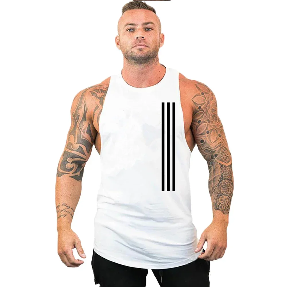 

Bodybuilding Tank Tops Men Gym Workout Fitness sleeveless shirt Male Summer Cotton Undershirt Casual Singlet Vest Brand Clothing