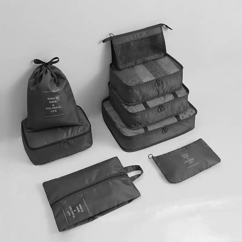 旅行用収納セット-8個入り-ポリエステル製荷物整理バッグ-下着や衣類用-ポータブル圧縮バッグセット-curvy-home
