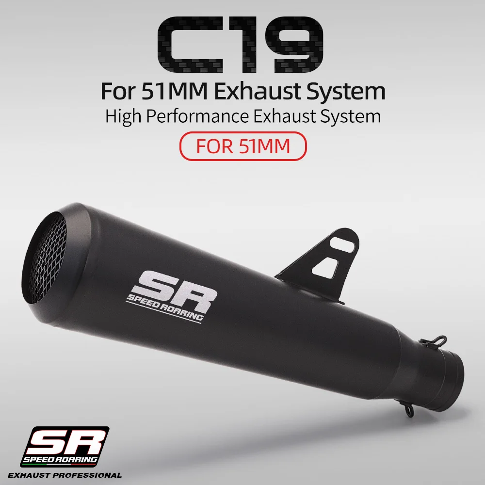 

Universal 51mm Motorcycle Exhaust Pipe Modify Muffler For S1000RR GSXR1300 CBR650R Z900 RSV4